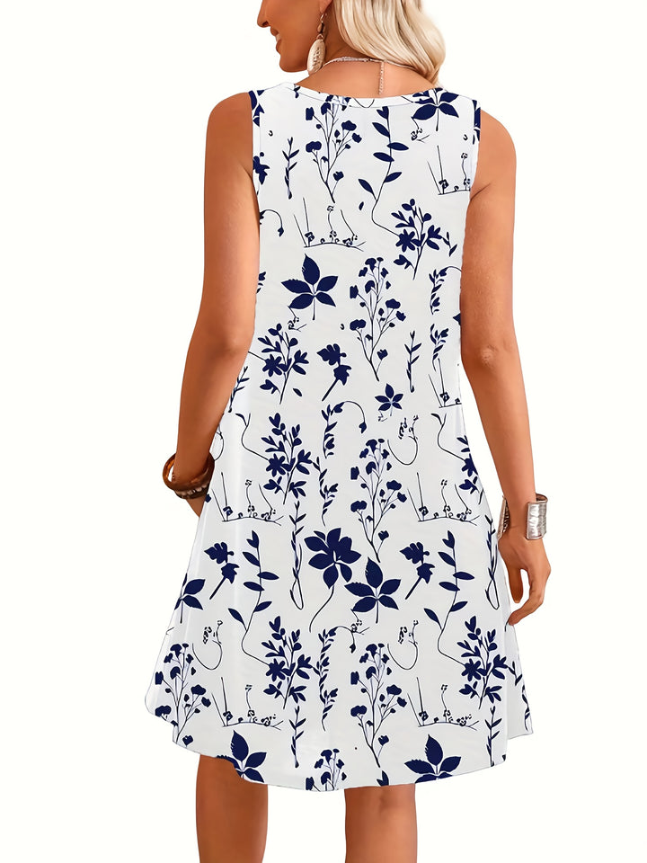 European and American Summer Fashion Printed Long Dress