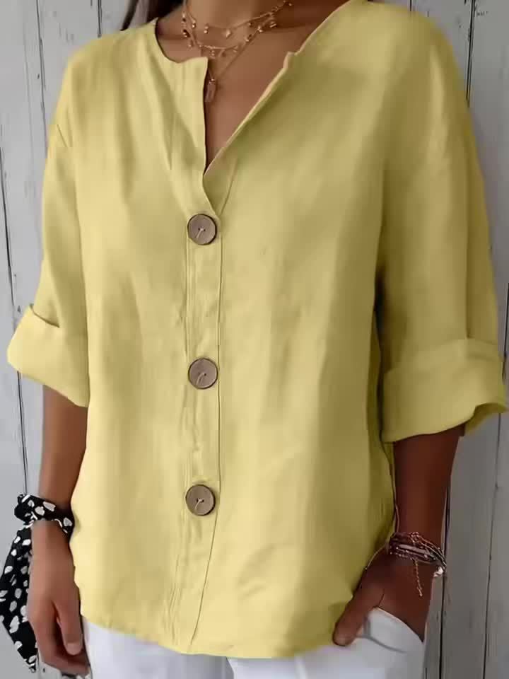 Ana | Casual Shirt with Decorative Button