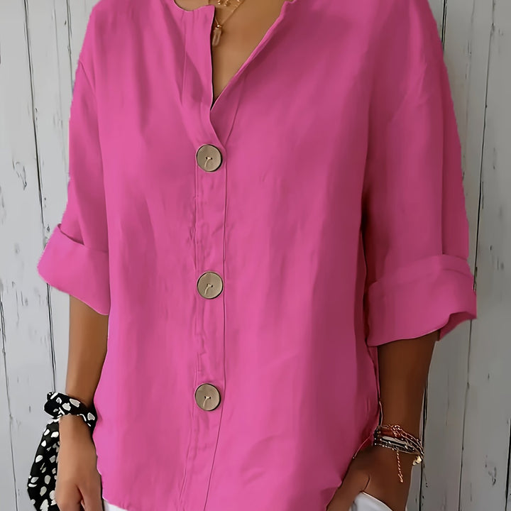 Ana | Casual Shirt with Decorative Button