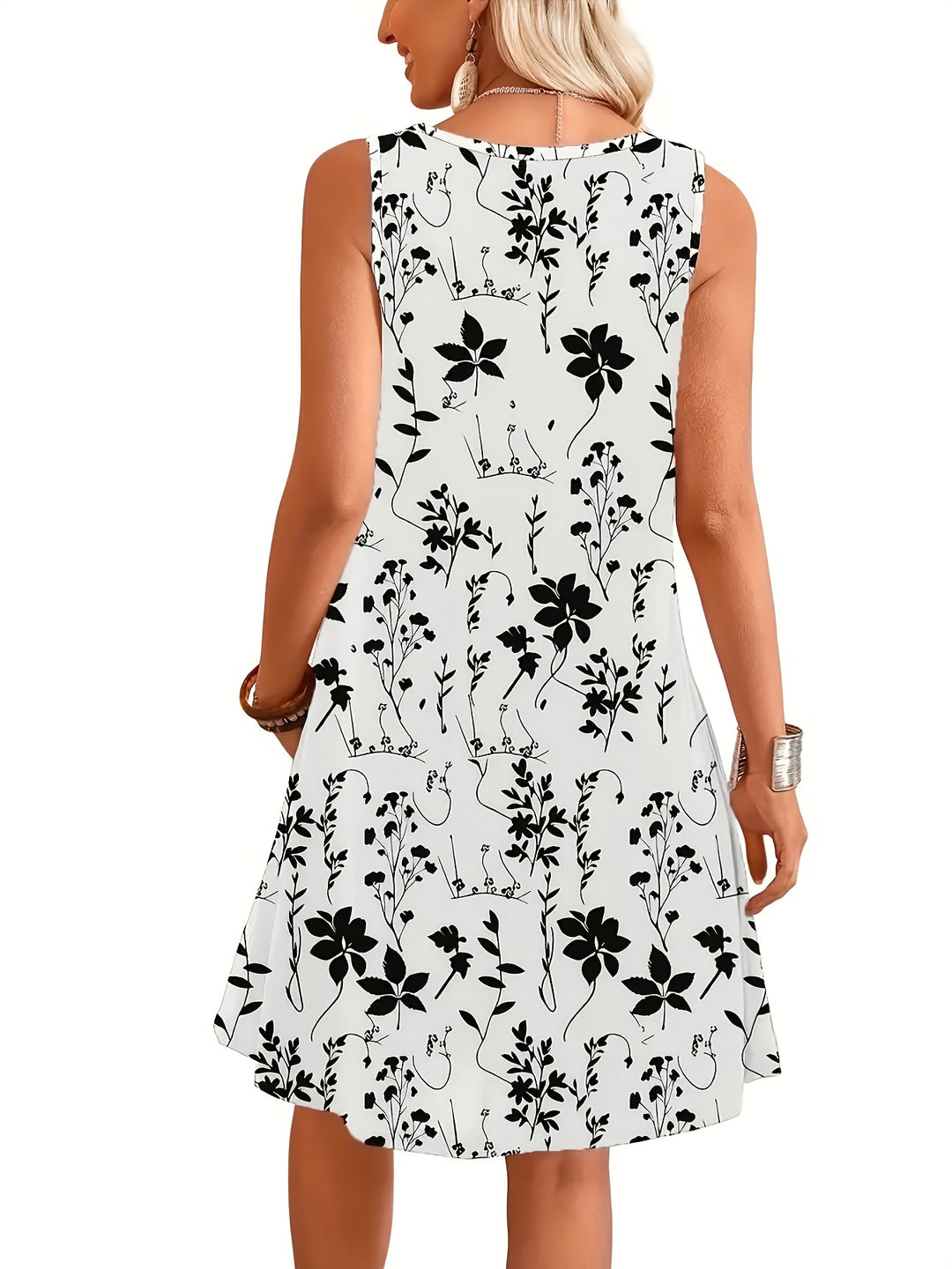 European and American Summer Fashion Printed Long Dress