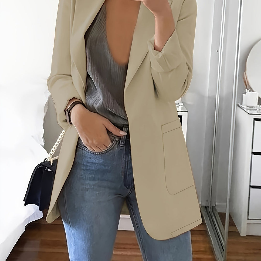 Women's Elegant Blazer - Structured H-Silhouette Jacket