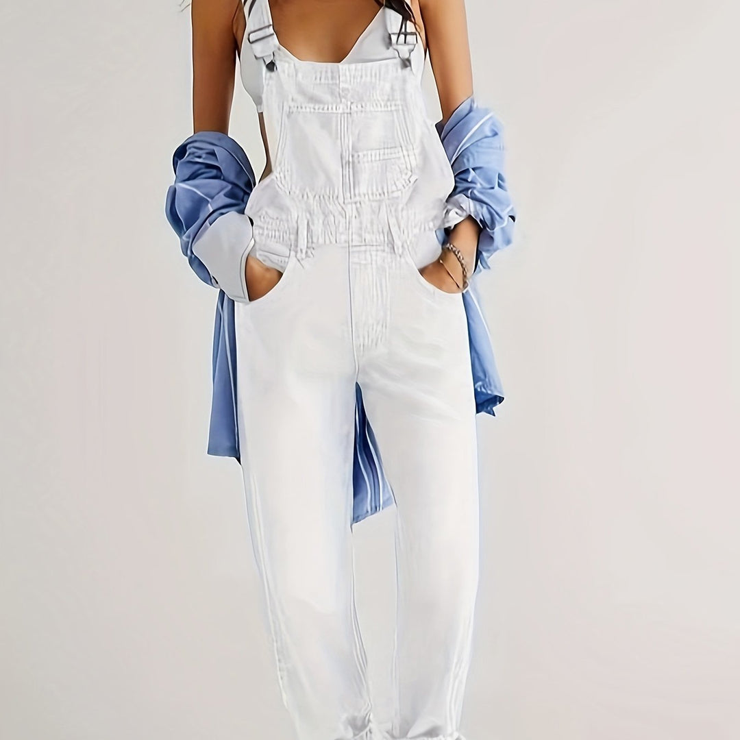 Women'S Fashion Non-Stretch Denim Overalls