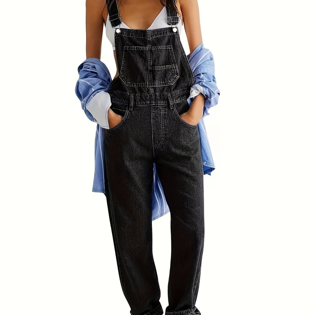 Women'S Fashion Non-Stretch Denim Overalls