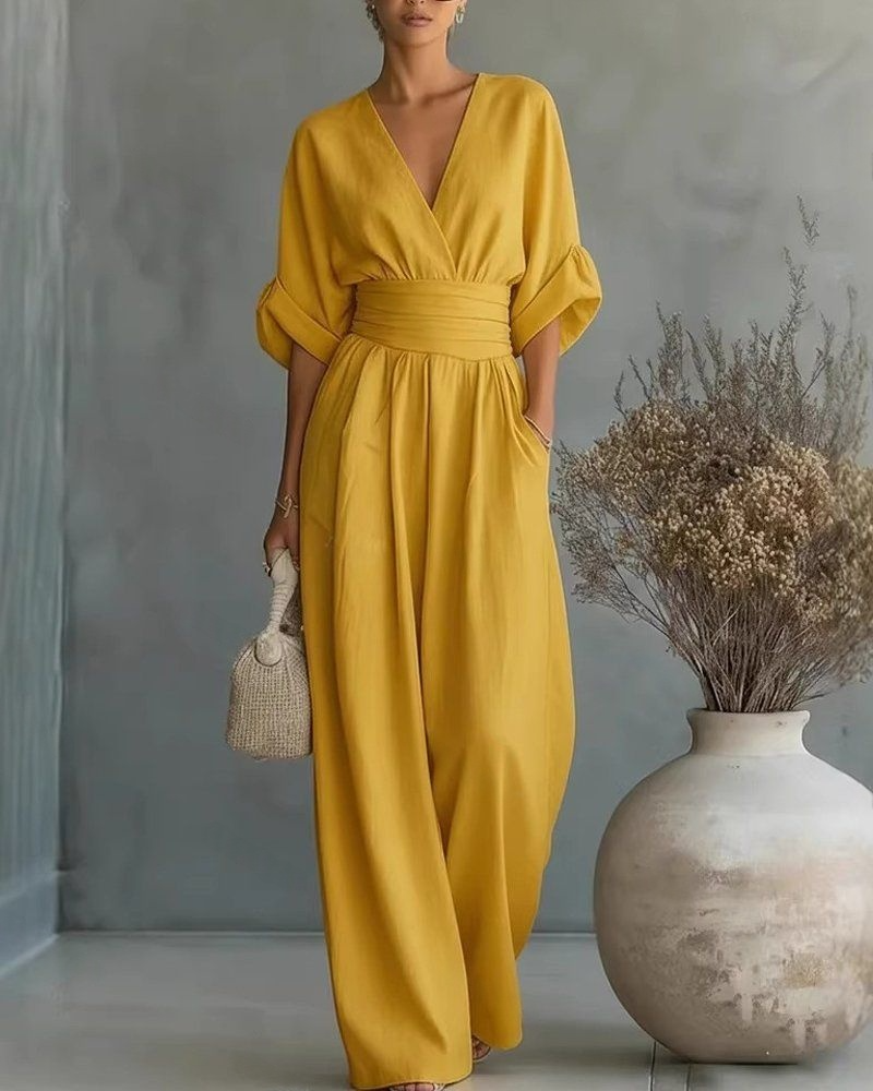 Elira Essential V-Neck Jumpsuit