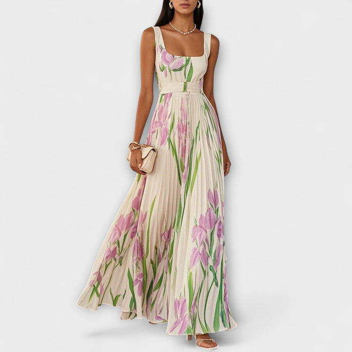 Women's Floral Polyester Maxi Dress