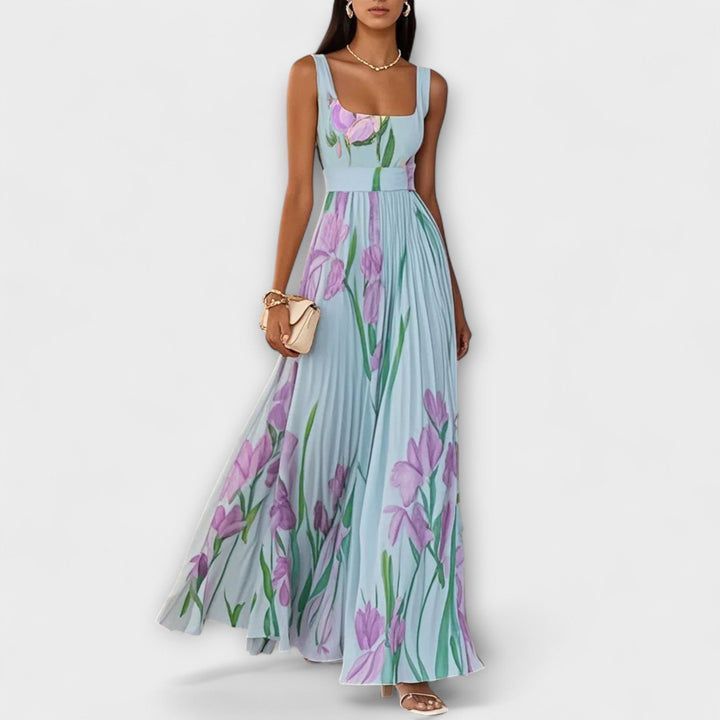 Women's Floral Polyester Maxi Dress