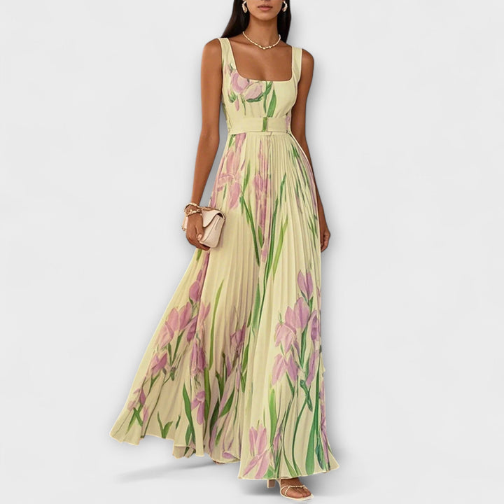Women's Floral Polyester Maxi Dress
