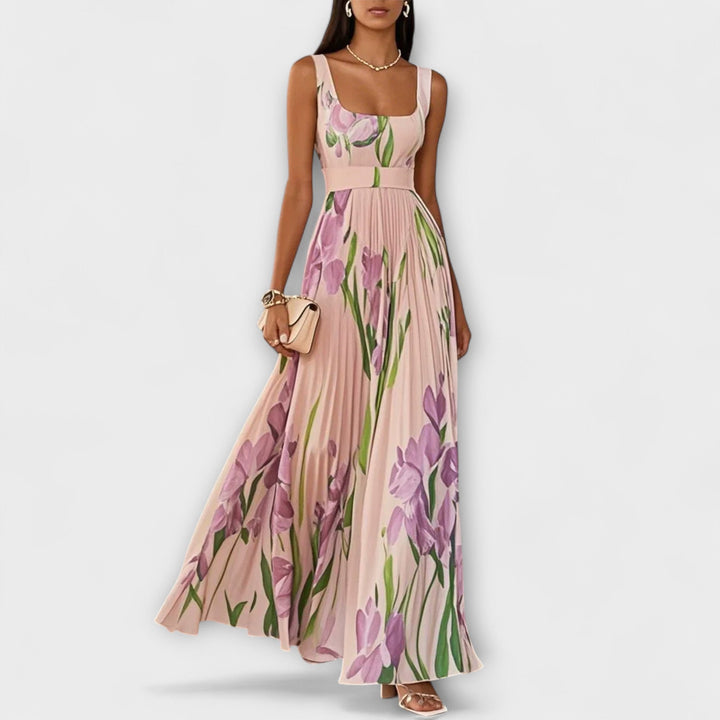 Women's Floral Polyester Maxi Dress
