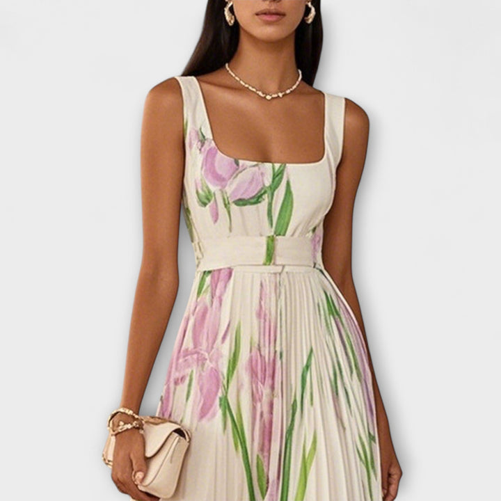 Women's Floral Polyester Maxi Dress