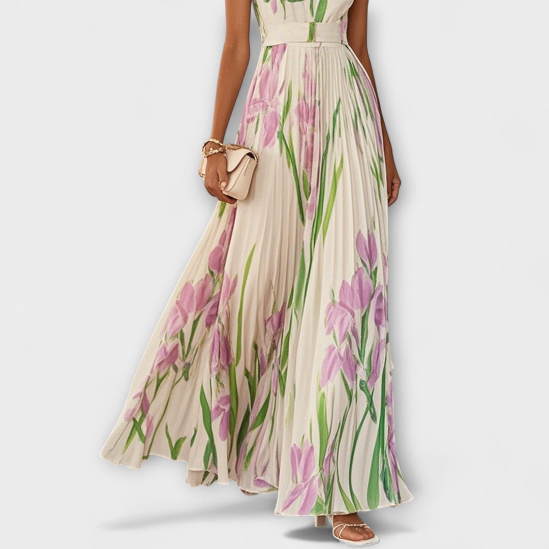 Women's Floral Polyester Maxi Dress