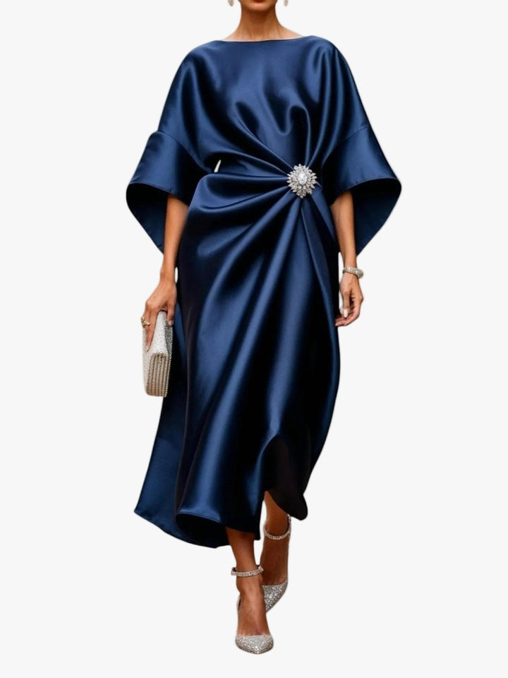Women's Formal Satin Midi Dress
