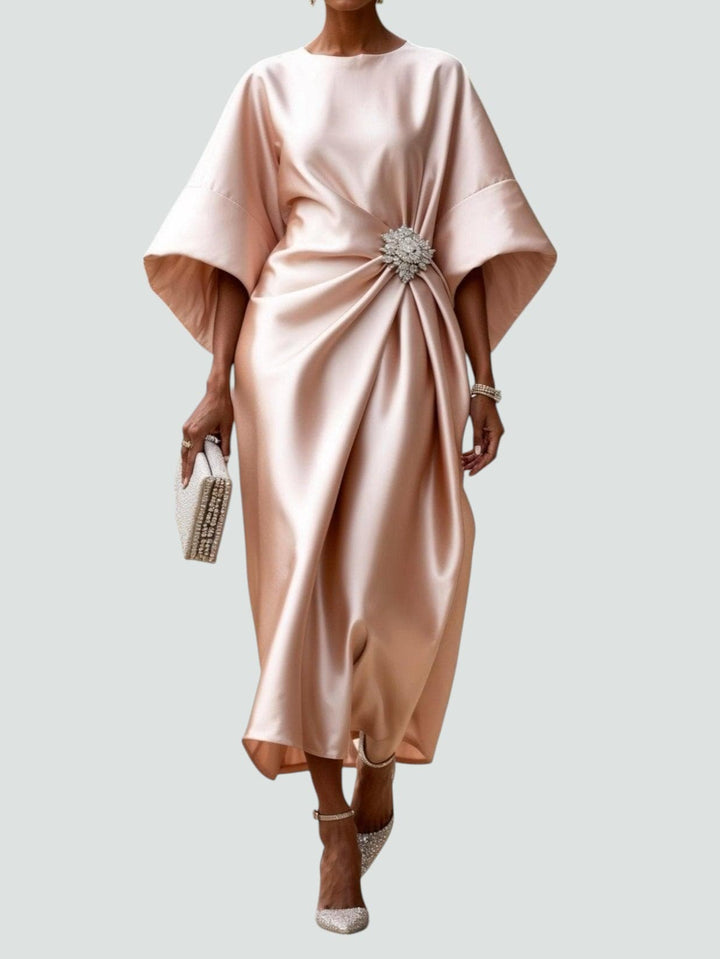 Women's Formal Satin Midi Dress